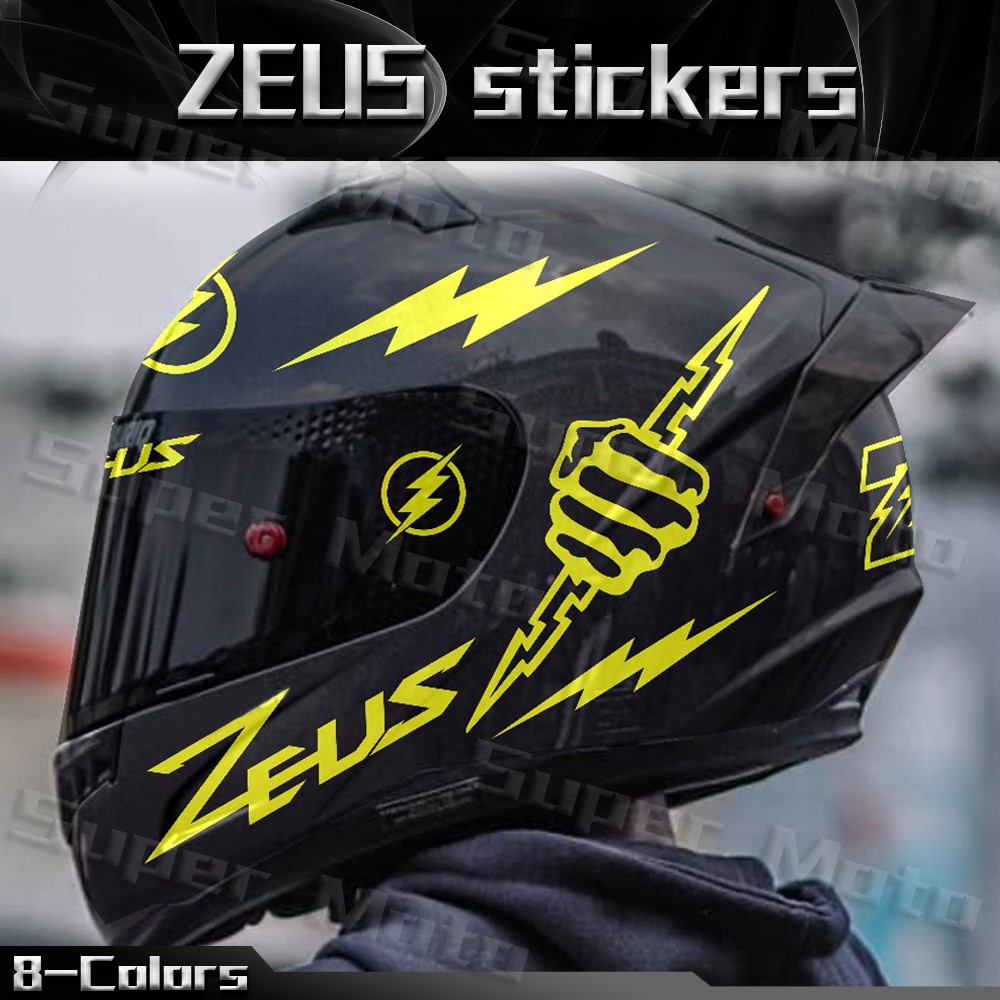 Zeus Motorcycle Gear - Motorcycle Helmet Sticker ZEUS Decal Waterproof