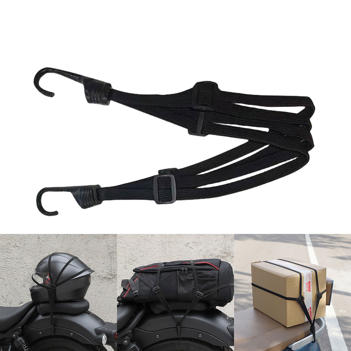Motorcycle Gear Wall Mount - Motorcycle Helmet Straps Hook Luggage Straps