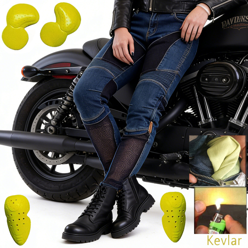Motorcycle Gear For Summer - Summer Riding Pants Women Kevlar Motorcycle