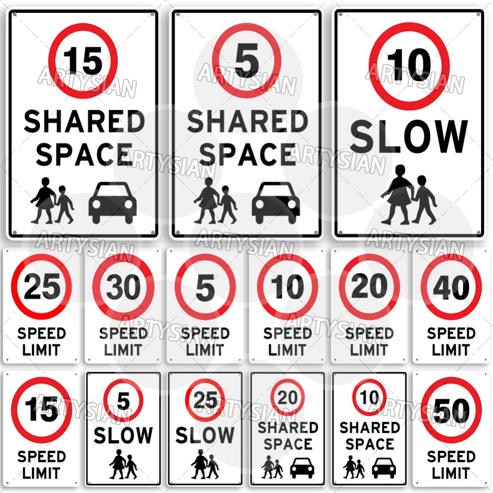 Motorcycle Gear Near Me - Speed Limit Metal Sign Traffic Plaque