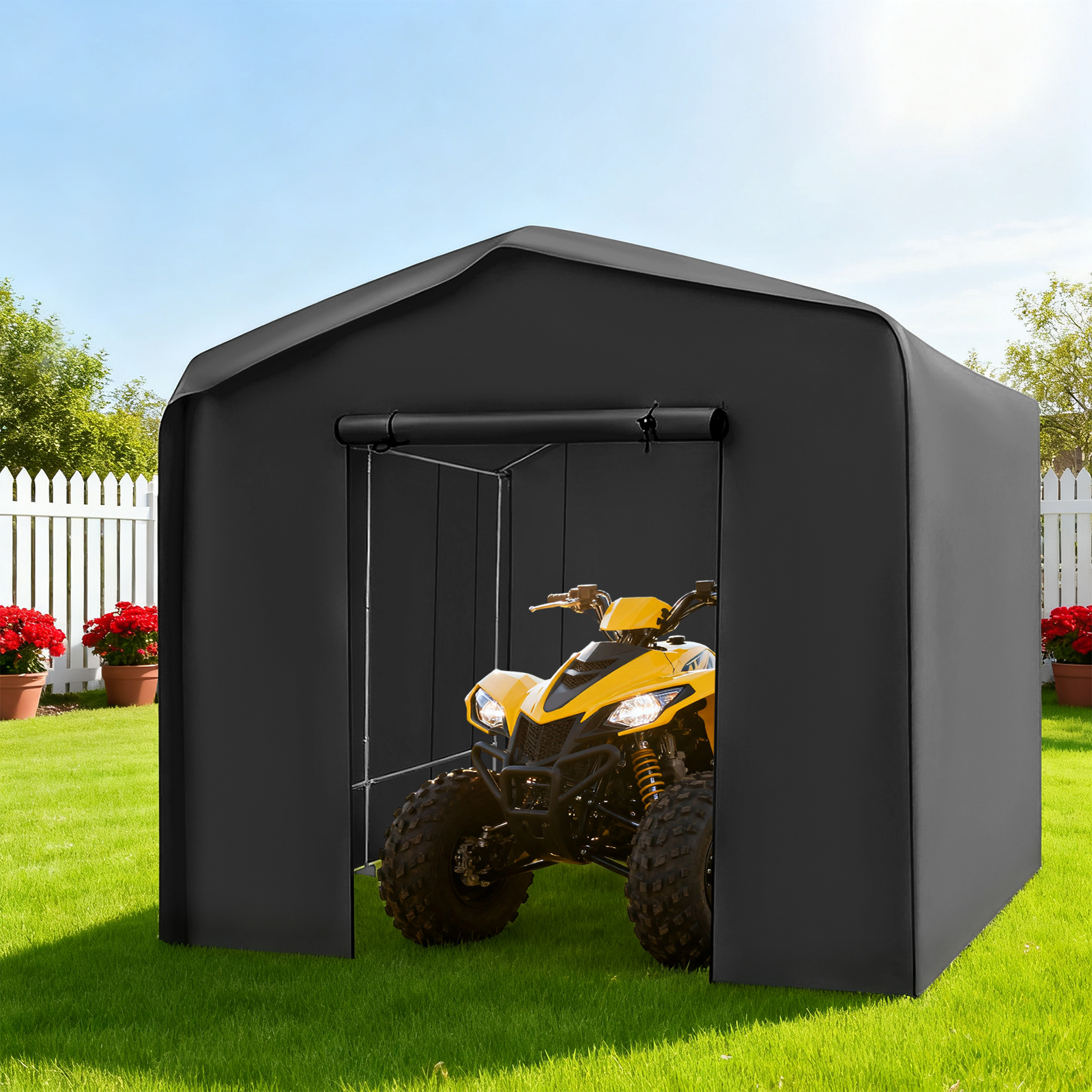 Black Motorcycle Outdoor Stora - Motorcycle Gear Garage Storage 评论和价格