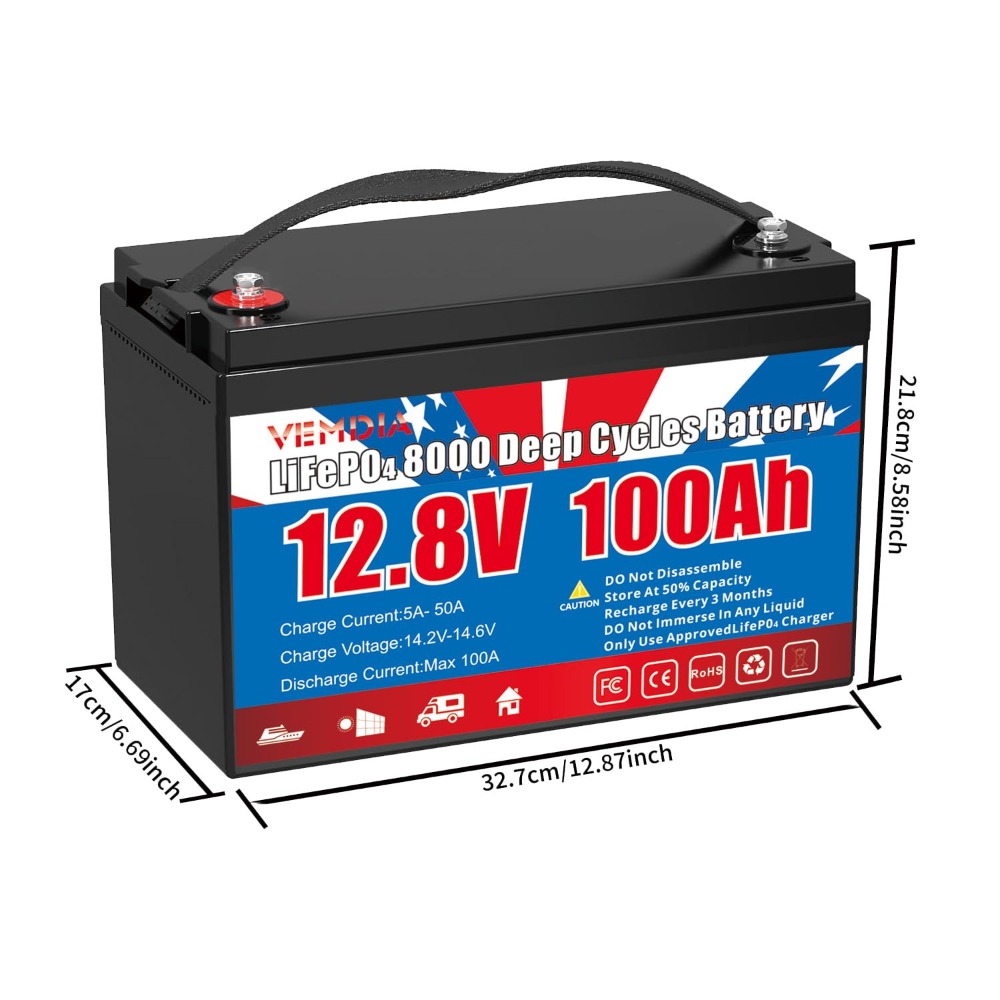 12.8V 100Ah LiFePO4 Battery Bu - Motorcycle Gear 评论和价格
