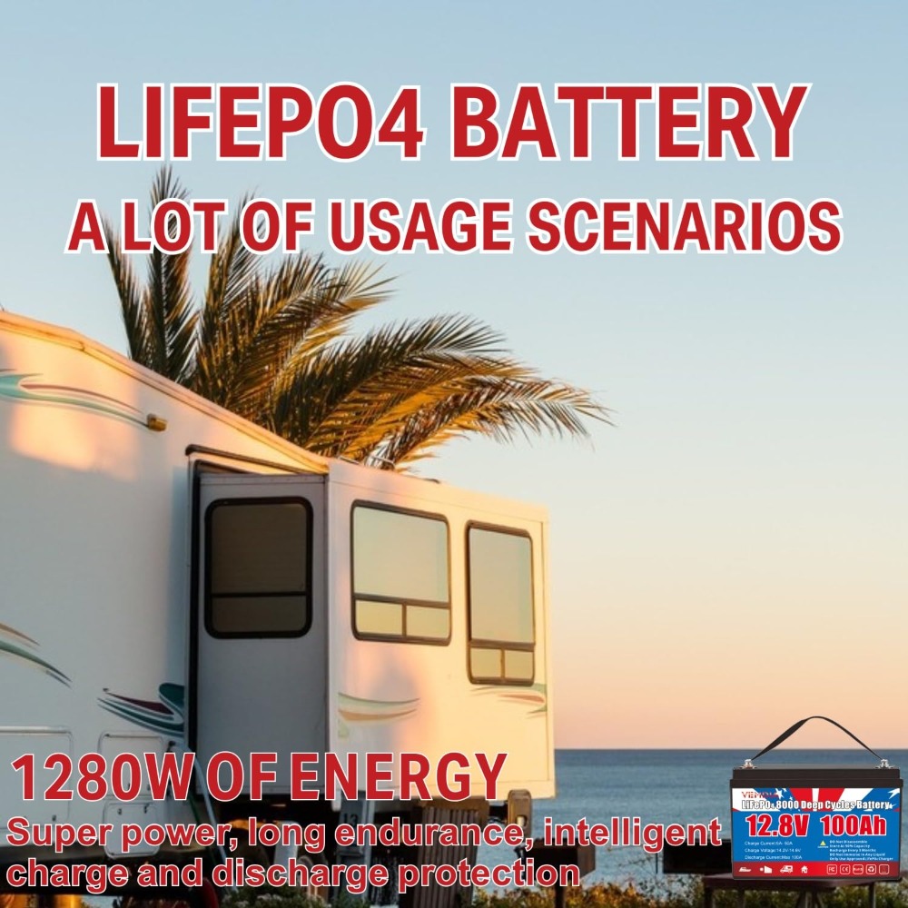 12.8V 100Ah LiFePO4 Battery Bu - Motorcycle Gear 评论和价格