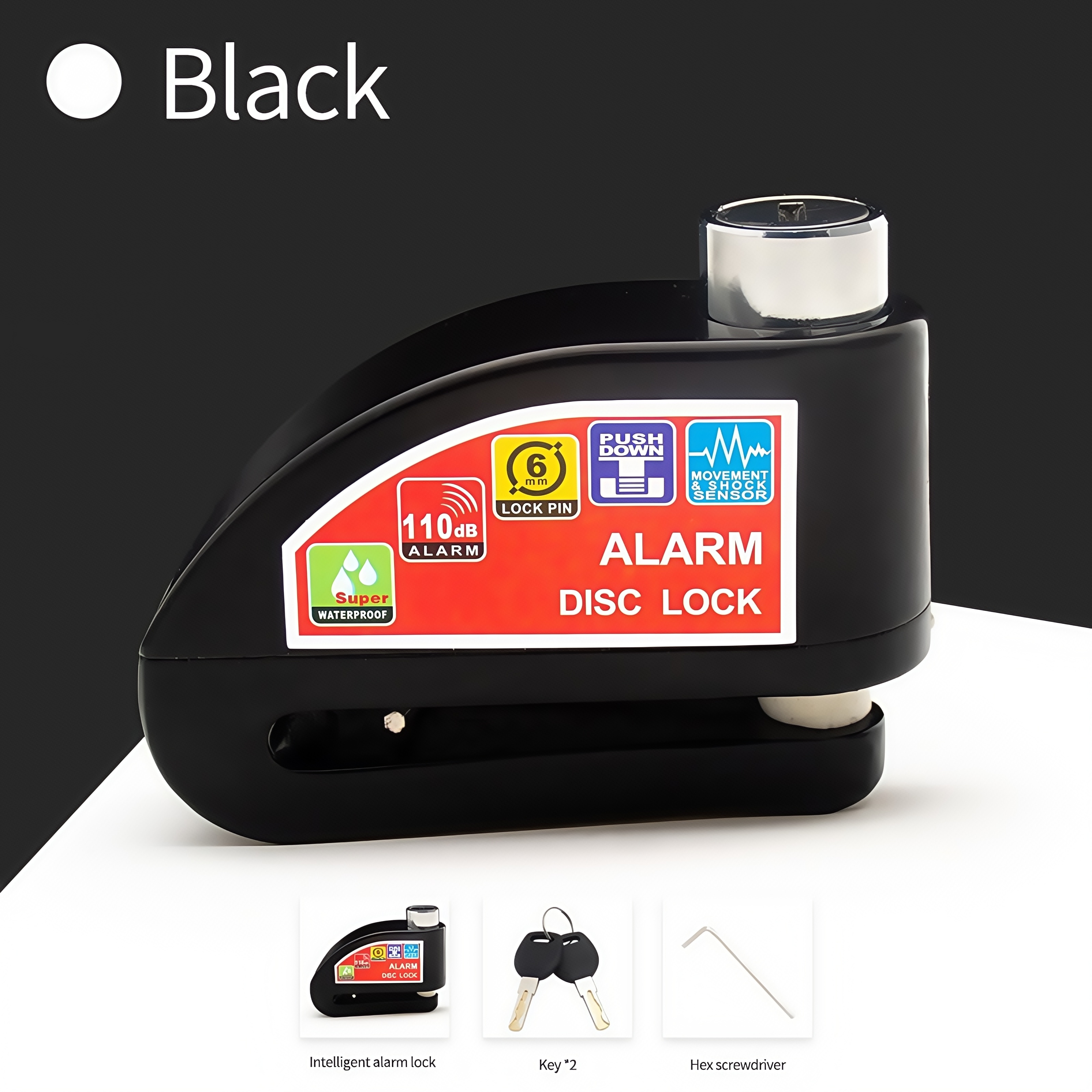 Waterproof Disc Brake Alarm Lo - Disc Lock Brake 评论和价格