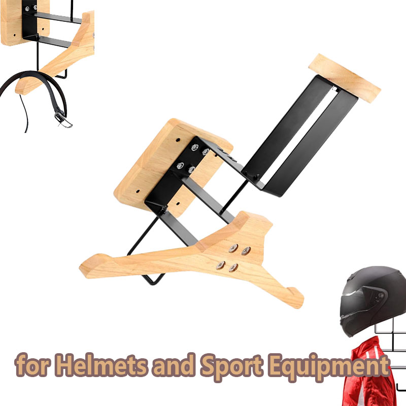 Wood Motorcycle Helmet Holder  - Motorcycle Gear Wall Mount 评论和价格