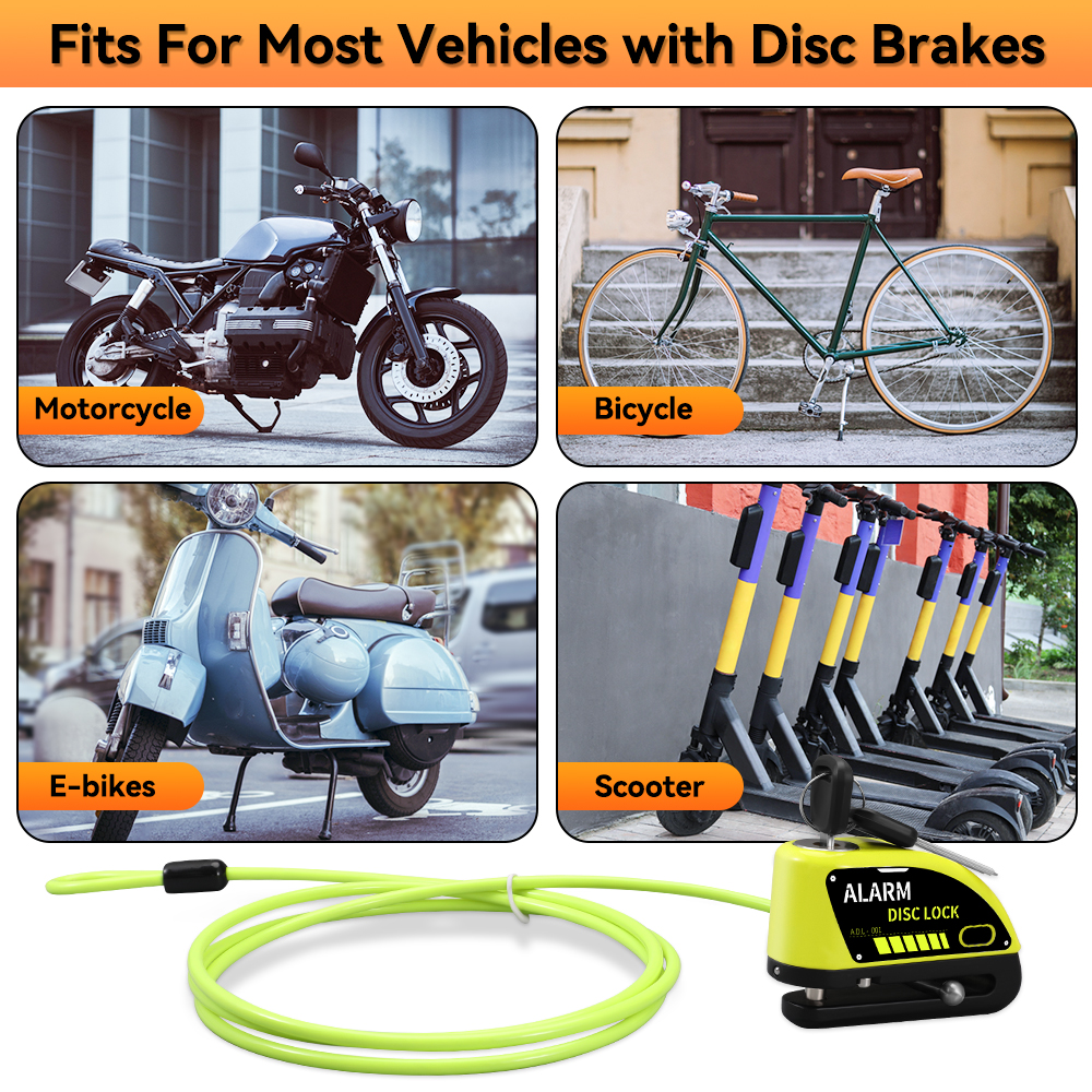 New Bike Motorcycle Alarm Disc - Disc Lock Brake 评论和价格