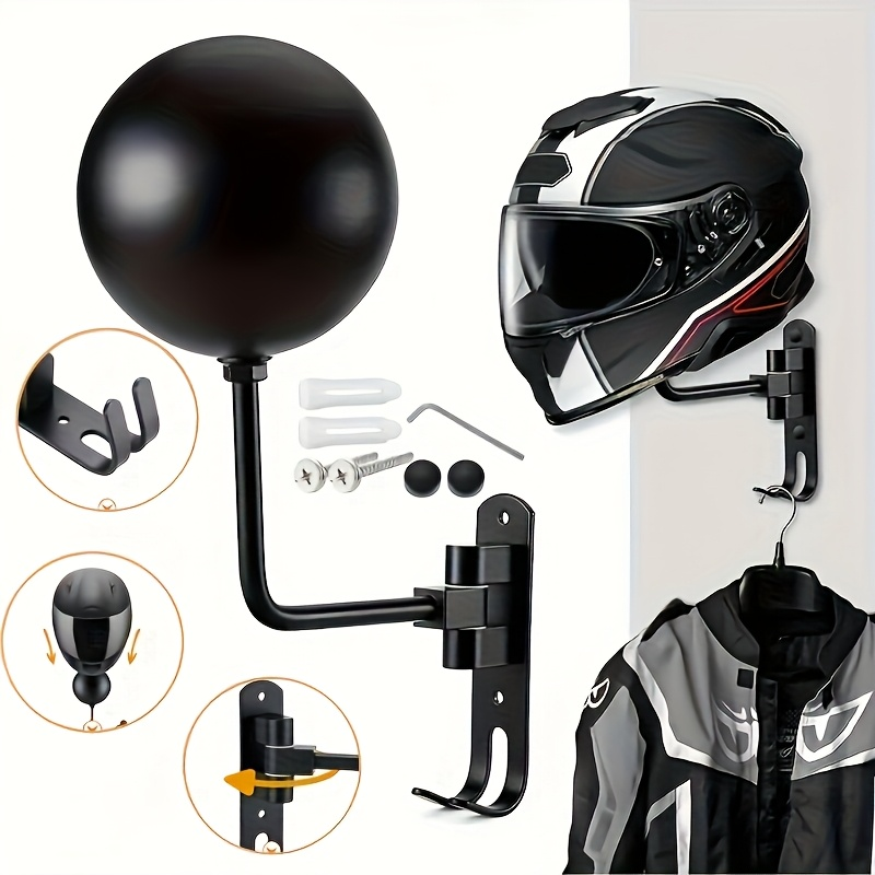 Motorcycle Helmet Holder Swive - Motorcycle Gear Wall Mount 评论和价格