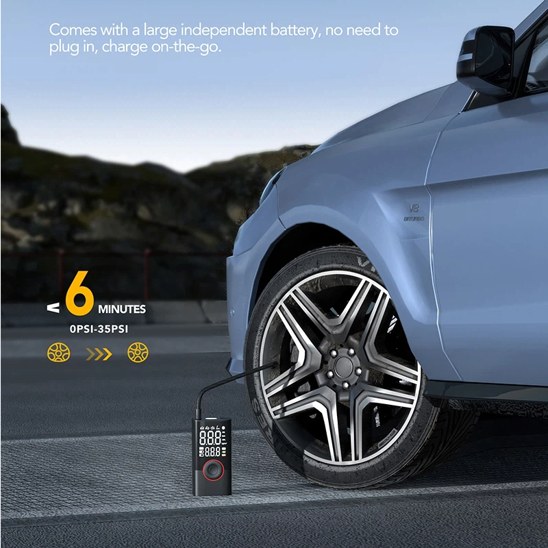 Rechargeable Air Pump Tire Inf - Tyre Pressure Gauge 评论和价格
