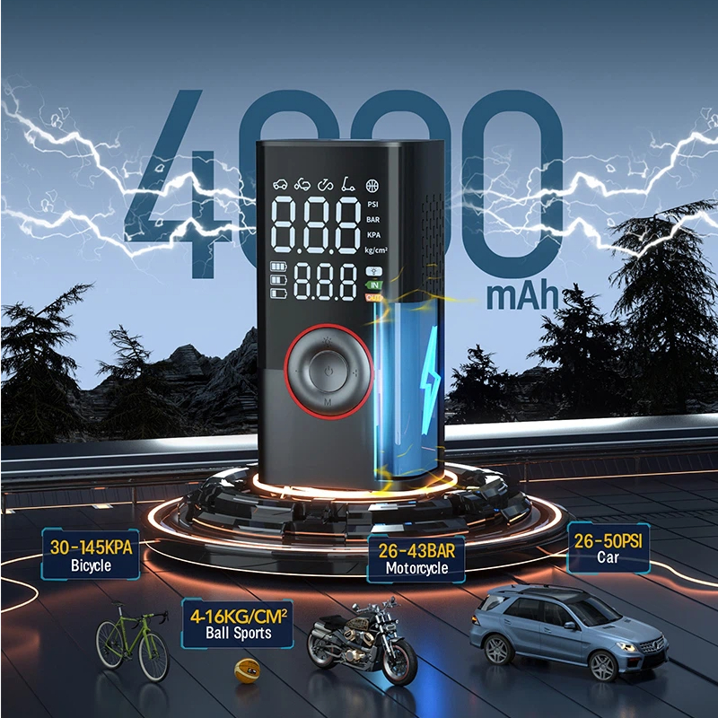 Rechargeable Air Pump Tire Inf - Tyre Pressure Gauge 评论和价格