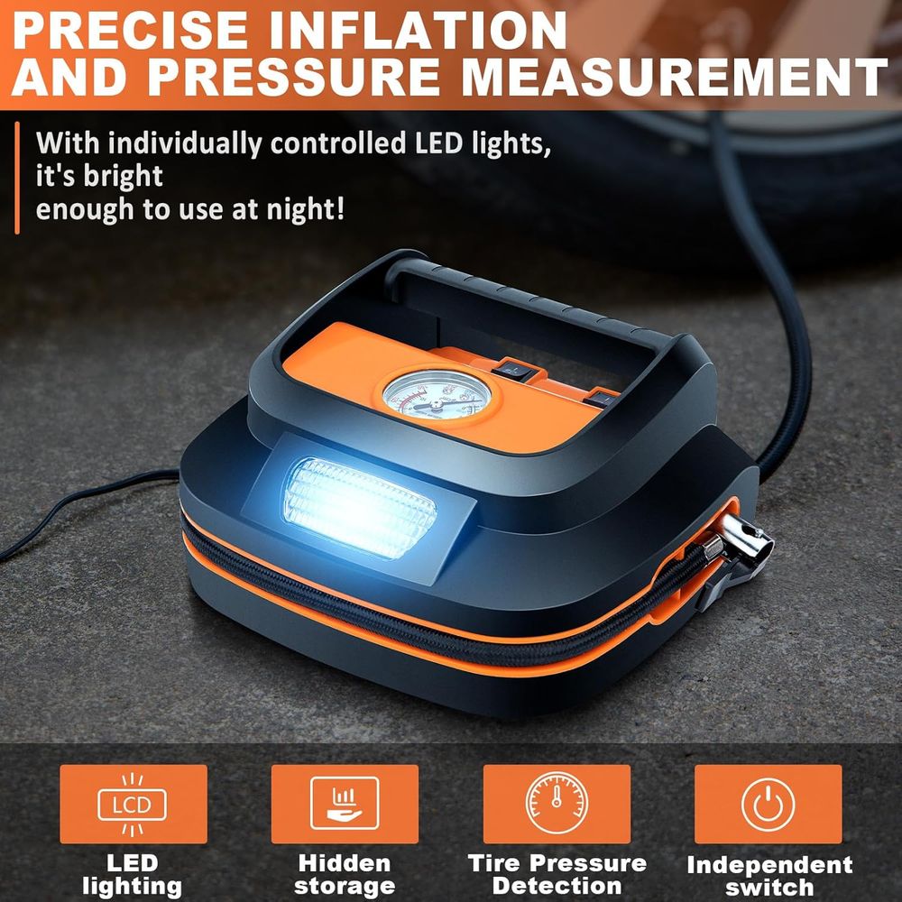 Portable 131-Piece Car Safety  - Tyre Pressure Gauge 评论和价格