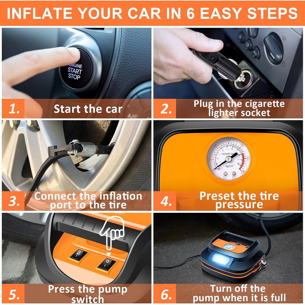 Portable 131-Piece Car Safety  - Tyre Pressure Gauge 评论和价格