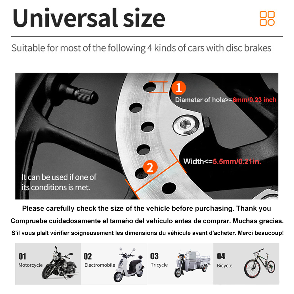 Motorcycle Bicycle Alarm Lock  - Disc Lock Brake 评论和价格