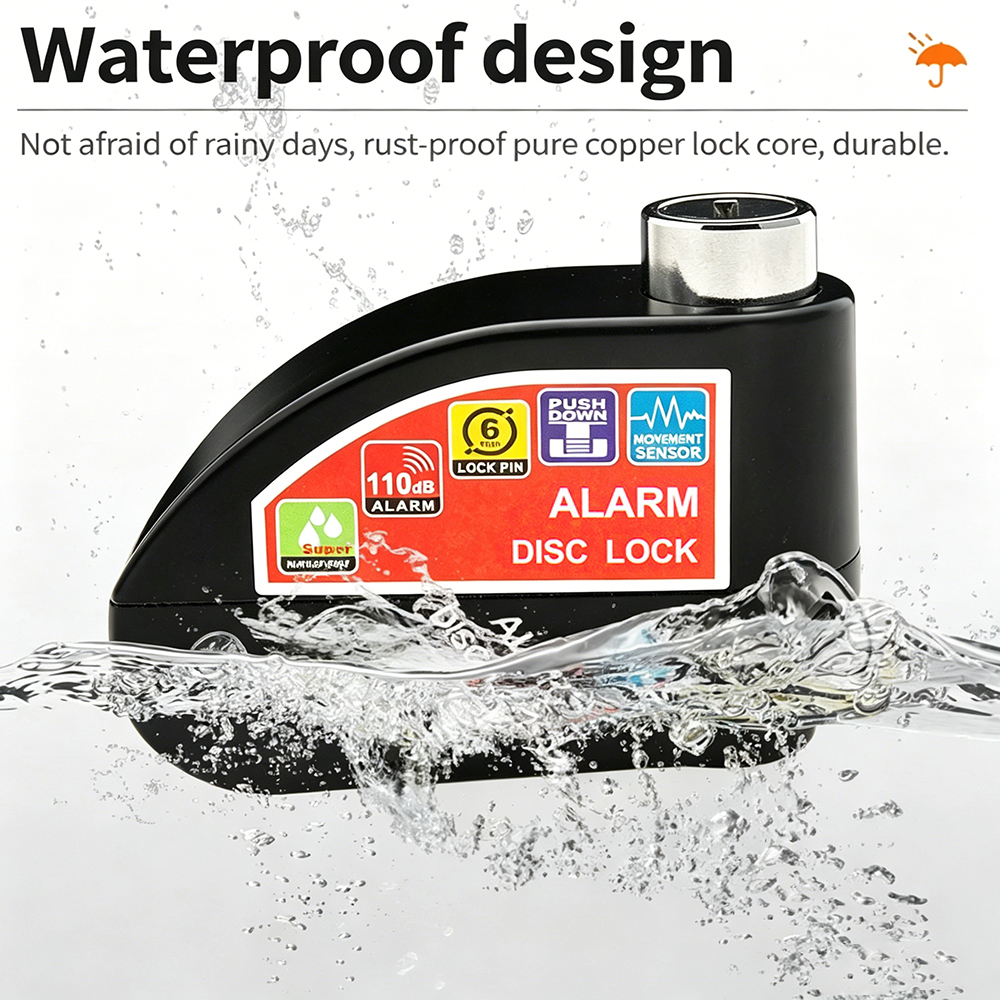 Motorcycle Bicycle Alarm Lock  - Disc Lock Brake 评论和价格