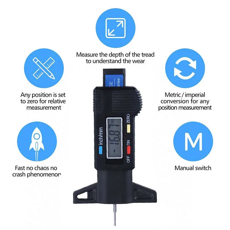 Digital Motorcycle Car Tire Ty - Tyre Pressure Gauge 评论和价格