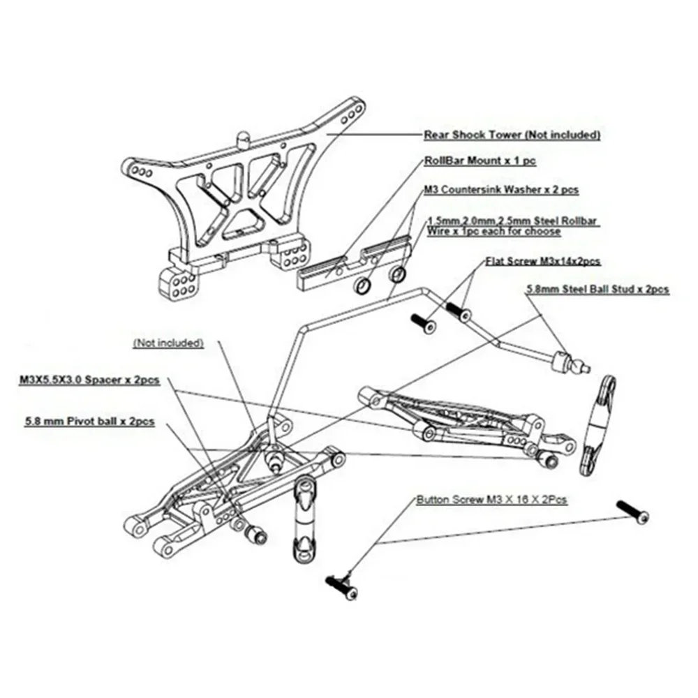 Front and Rear Wide Sway Bar A - Motorcycle Gear Near Me 评论和价格