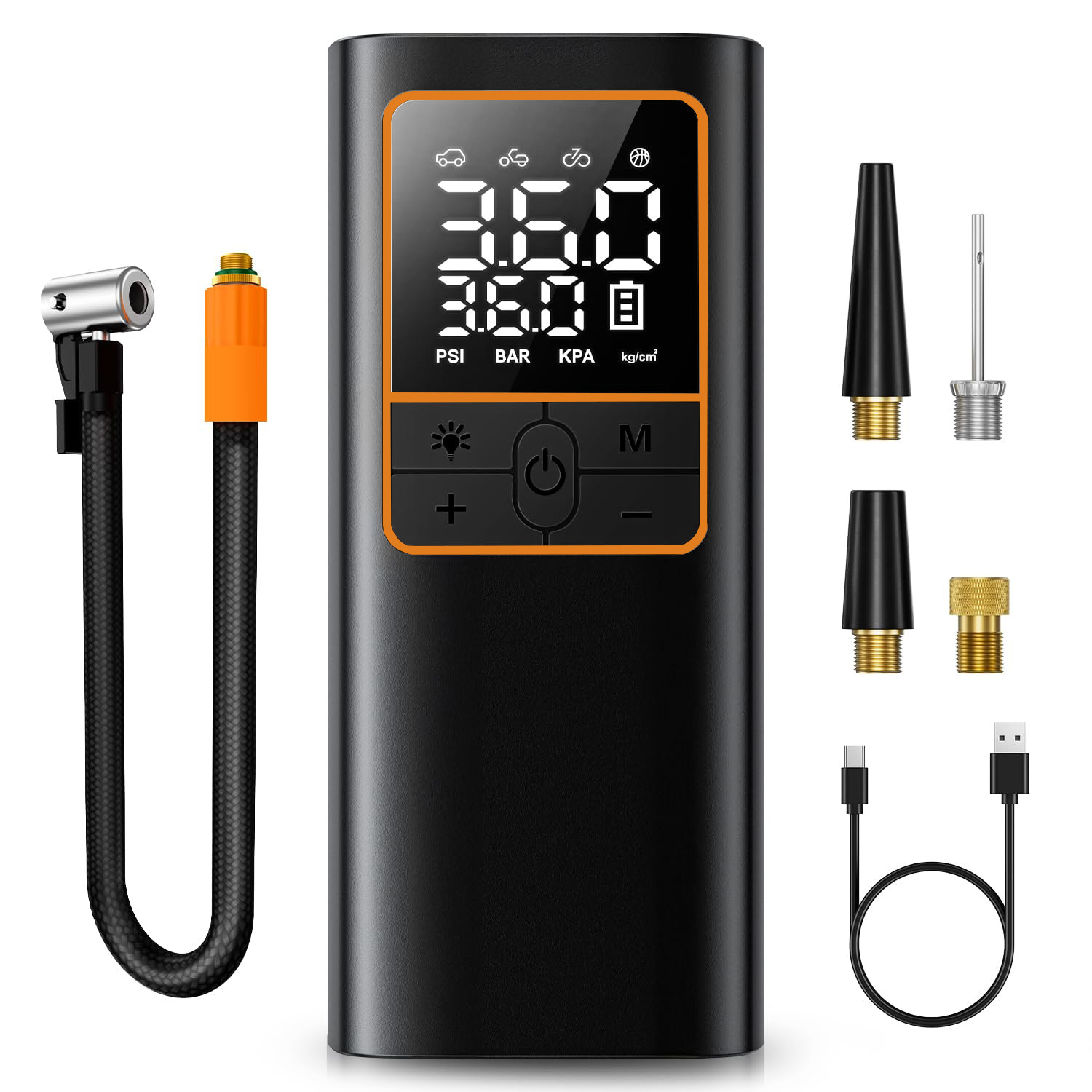 Tire Inflator Portable Air Com - Tyre Pressure Gauge 评论和价格
