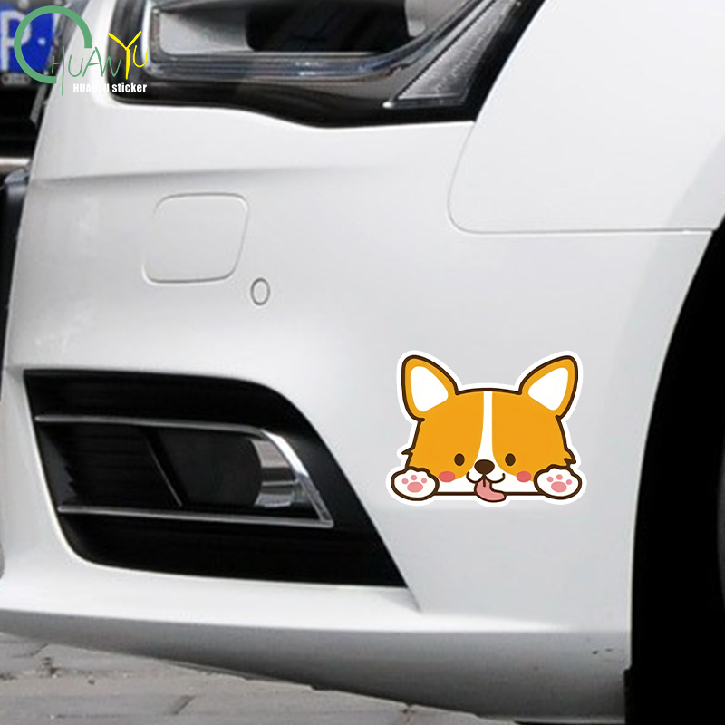 Car Cartoon Car Sticker Corgi  - Motorcycle Gear Outlet 评论和价格