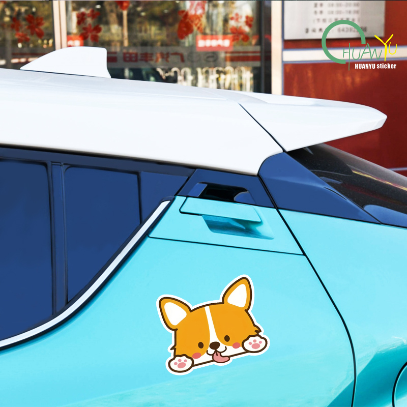 Car Cartoon Car Sticker Corgi  - Motorcycle Gear Outlet 评论和价格