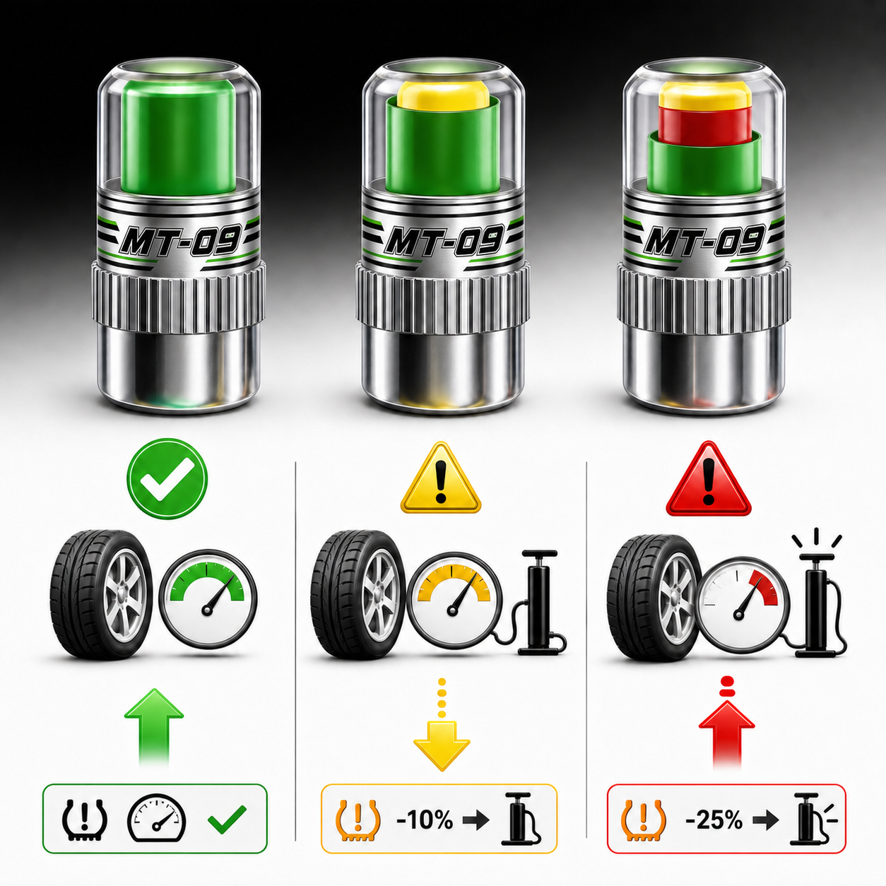 Motorcycle Tire Air Pressure M - Tyre Pressure Gauge 评论和价格