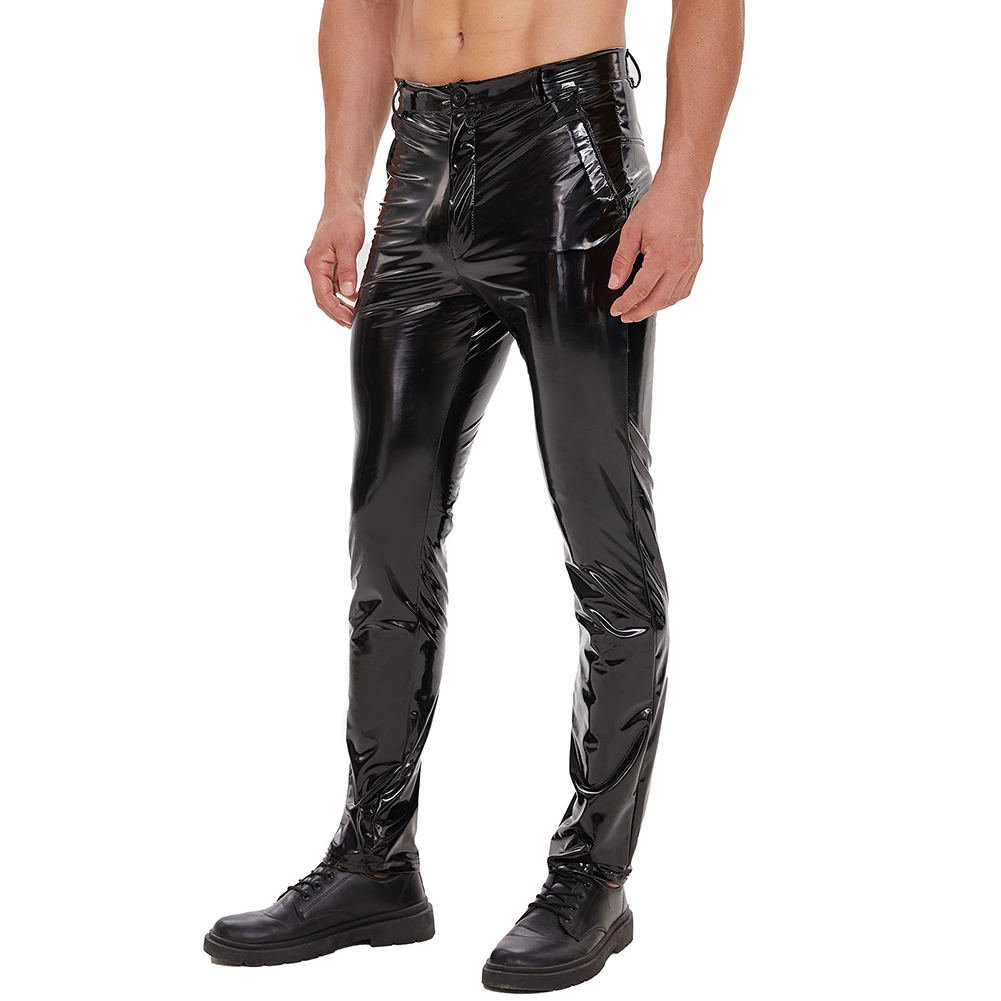 Mens Zip Leather Trousers Casu - Motorcycle Gear Mens 评论和价格