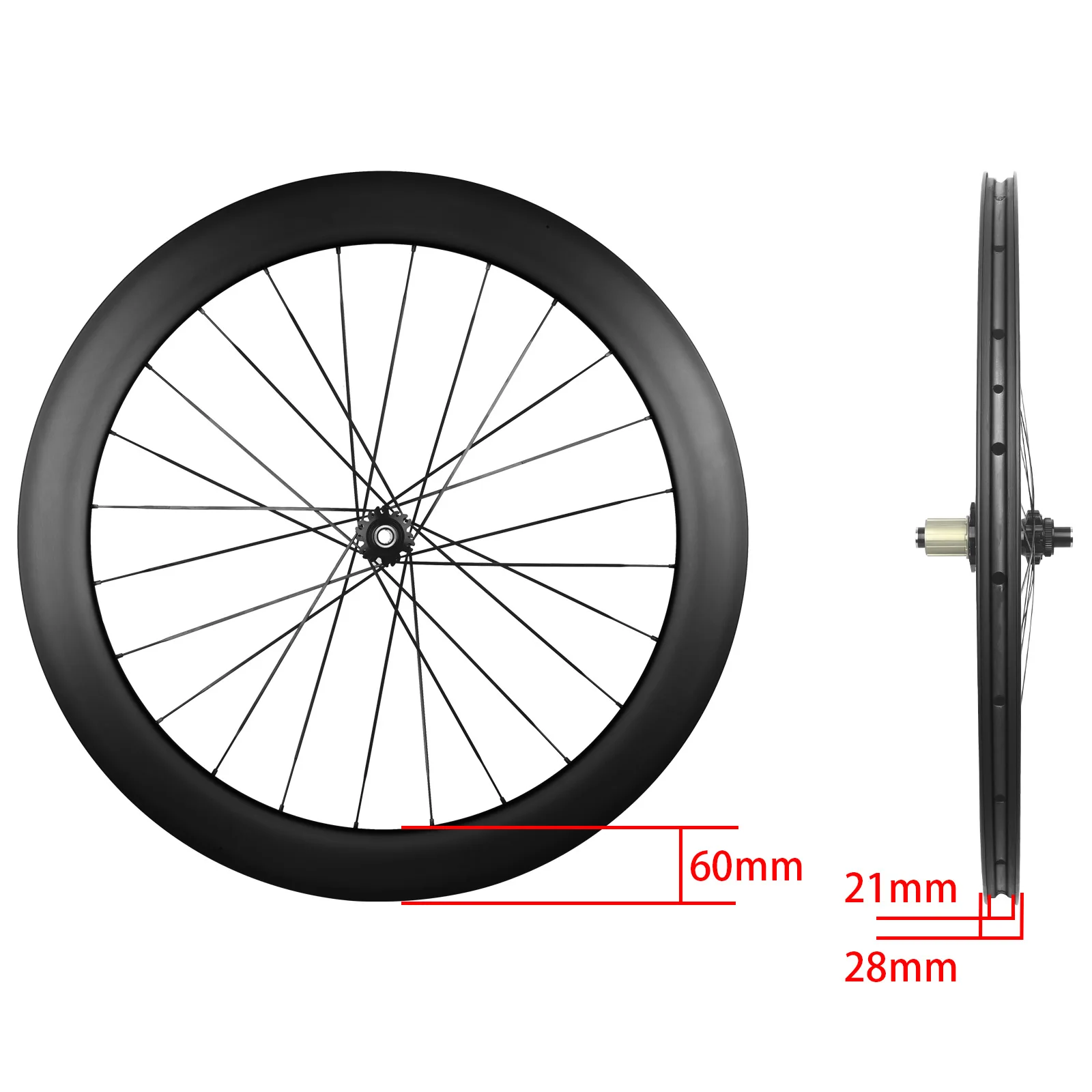 For RUJIXU 700c 60mm Carbon Wh - Disc Lock Brake 评论和价格