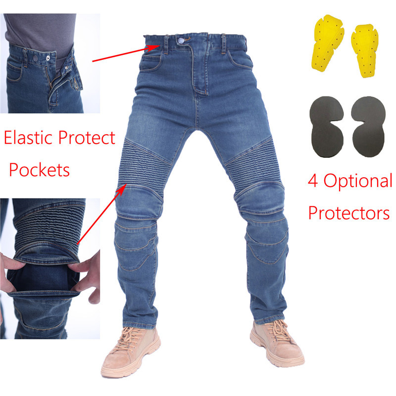 Men Jeans Embroidery Motorcycl - Motorcycle Gear Testing 评论和价格