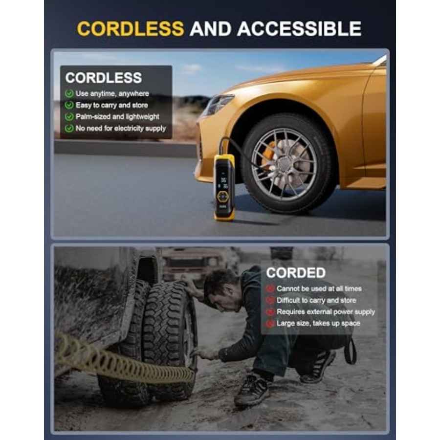 Tire Inflator Portable Air Com - Tyre Pressure Gauge 评论和价格
